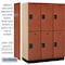 Salsbury Industries 2 Tier Designer Locker, 54"Wx76"Hx21"D, 6 Door, Cherry 18-22361CHE - alternate 5